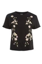 Topshop Tall Floral Embroidery T-shirt