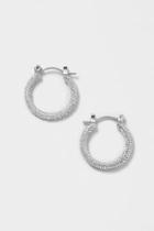 Topshop Textured Hoop Earrings