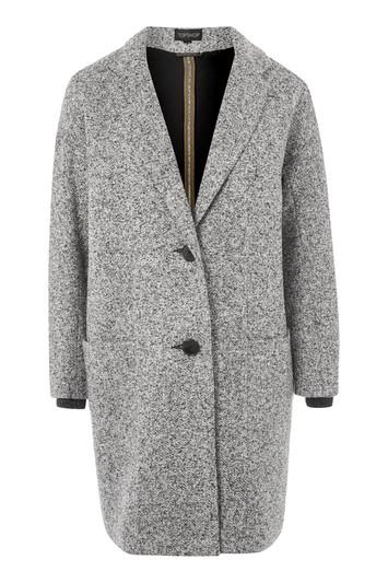 Topshop Textured Cocoon Coat