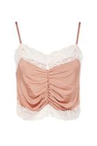 Topshop Satin Ruched Camisole Top