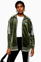 Topshop Velour Track Top By Adidas