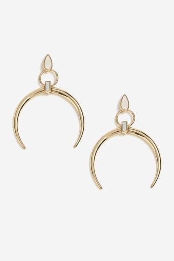 Topshop Horn And Stone Drop Earrings
