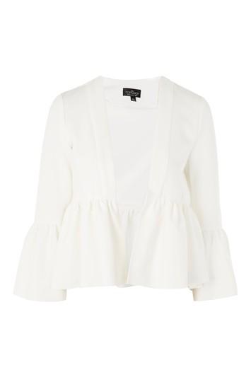 Topshop Tall Frill Hem Crop Jacket