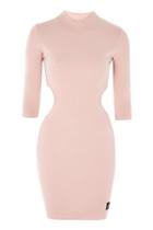 Topshop Cut Out Side Ribbed Dress By Sixth June