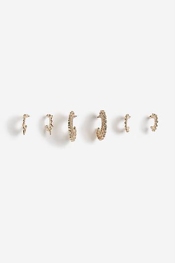 Topshop *mixed Spike Hoop Earrings Pack