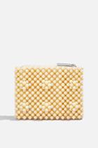 Topshop *pearl Beaded Coin Purse By Skinnydip