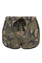 Topshop Camouflage Print Runner Shorts