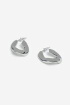 Topshop Silver Curb Link Hoop Earrings