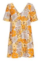 Topshop *floral Button Through Dress By Glamorous