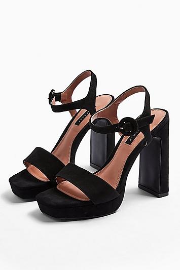 Topshop Saturn Black High Platform Shoes