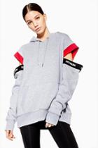 Topshop Asymmetric Tape Logo Hoodie By Ivy Park