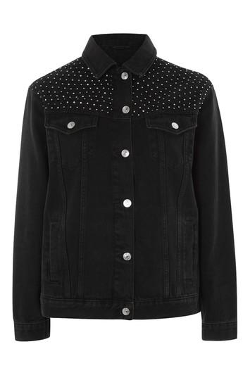 Topshop Moto Diamond Fishnet Jacket