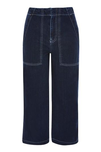 Topshop Moto Utility Cropped Wide Leg Jeans