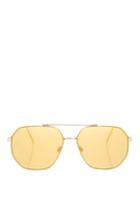 Topshop Angular Rimless Aviator Sunglasses