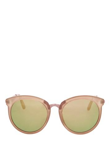 Topshop Sebb Flat Round Sunglasses