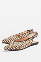 Topshop Apple Woven Pointed Shoes