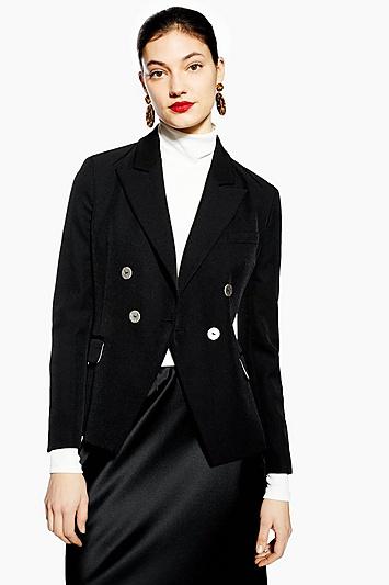 Topshop Silver Button Jacket