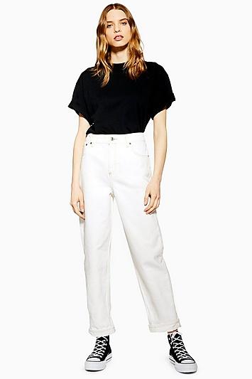 Topshop Off White Balloon Jeans