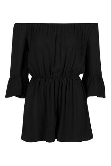 Topshop Crinkle Off-the-shoulder Romper