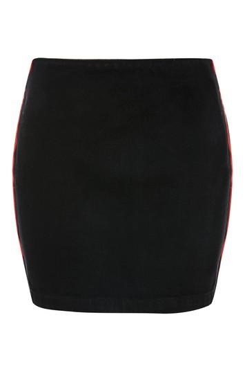 Topshop Petite Side Striped A-line Skirt