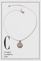 Topshop Circle 'c' Initial Ditsy Necklace