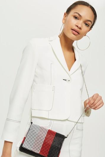 Topshop Billie Beaded Cross Body Bag