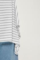 Topshop Stripe Side Drape T-shirt By Boutique