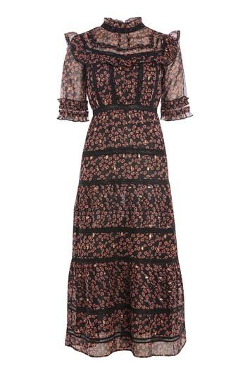 Topshop Tier Midi Skater Dress
