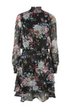Topshop Floral Long Sleeve Skater Dress By Yas