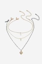 Topshop Pearl & Charm Choker Necklace