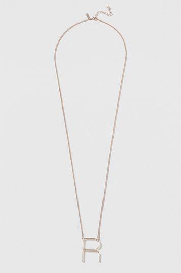 Topshop 'r' Initial Pendant Necklace