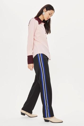 Topshop Blue Side Stripe Track Pants