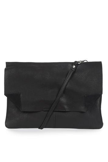 Topshop Leather Turned Edge Cross Body Bag