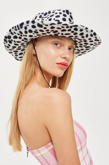 Topshop Dalmation Print Cowboy Hat
