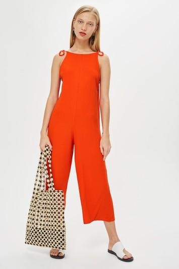 Topshop Bow Slouch Jumpsuit