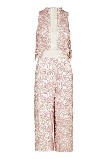 Topshop Two Tone Lace Jumpsuit