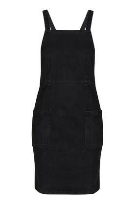 Topshop Moto Clean Midi Pinafore