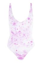 Topshop Marble Plunge Swimsuit