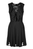 Topshop *lace And Frill Detail Dress By Wal