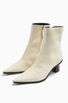 Topshop Maile White Point Boots