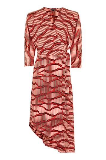 Topshop Matchstick Print Wrap Dress