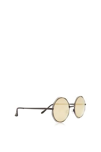 Topshop *willow Black Hex Sunglasses By Skinnydip