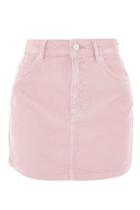Topshop Moto Pink Cord Mini Skirt