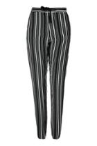 Topshop Striped Tapered Trousers