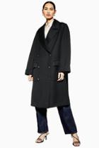 Topshop *unlined Double Breasted Coat By Boutique