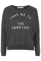 Topshop Hamptons Fleece Sweatshirt