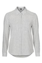 Topshop Fitted Shirt With Mini Spots