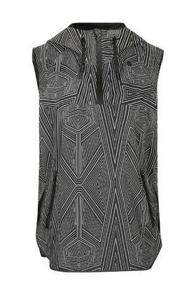 Topshop Print Sleevesless Wrap Back Jacket By Ivy Park