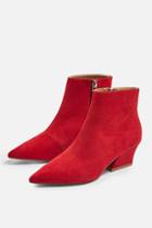 Topshop Brink Red Heeled Point Boots