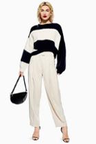 Topshop Tuck Hem Wide Leg Trousers